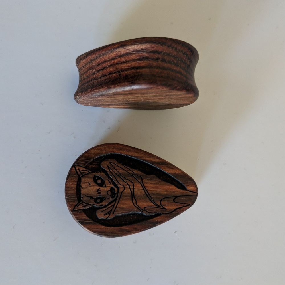 Omerica brand new 1 inch 25mm wood teardrop plugs